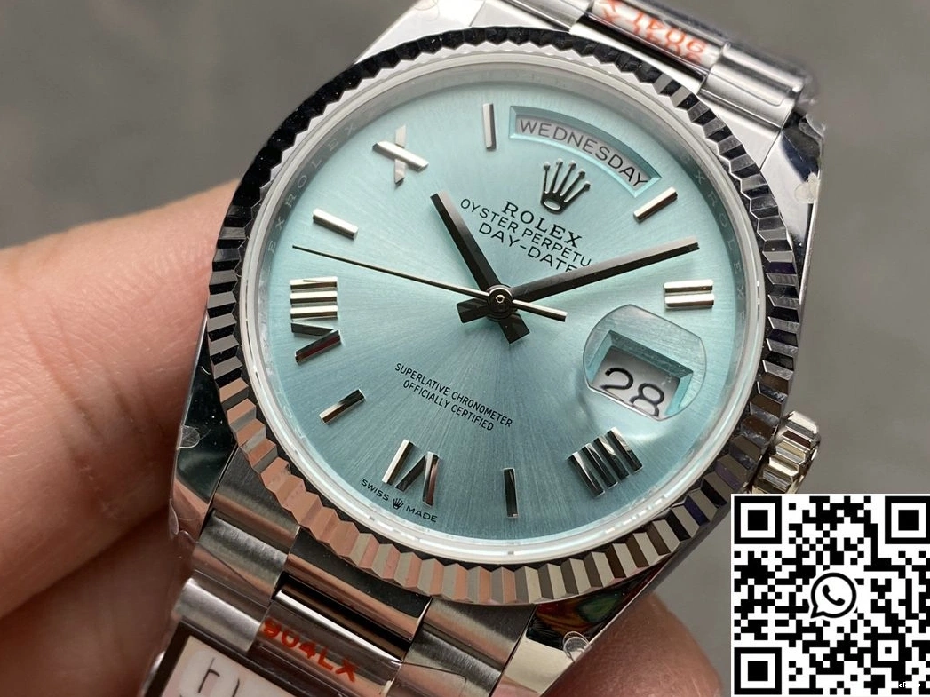 Rolex Day Steel v5 Tungsten M128236-0018 Factory 36mm White QF Date Dial 0410